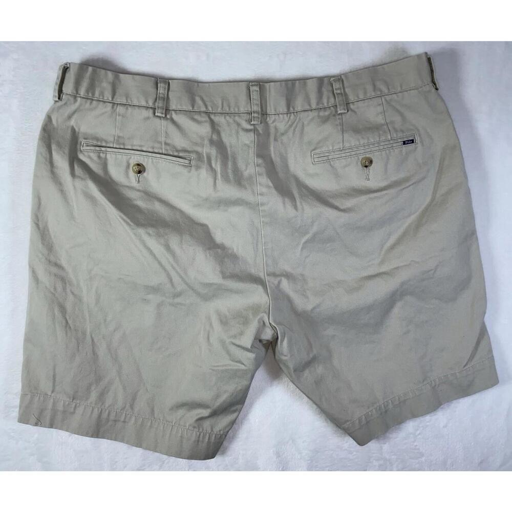 Polo Ralph Lauren Classic Fit 100 cotton khaki tan shorts mens size 38 9” Inseam - Picture 6 of 12